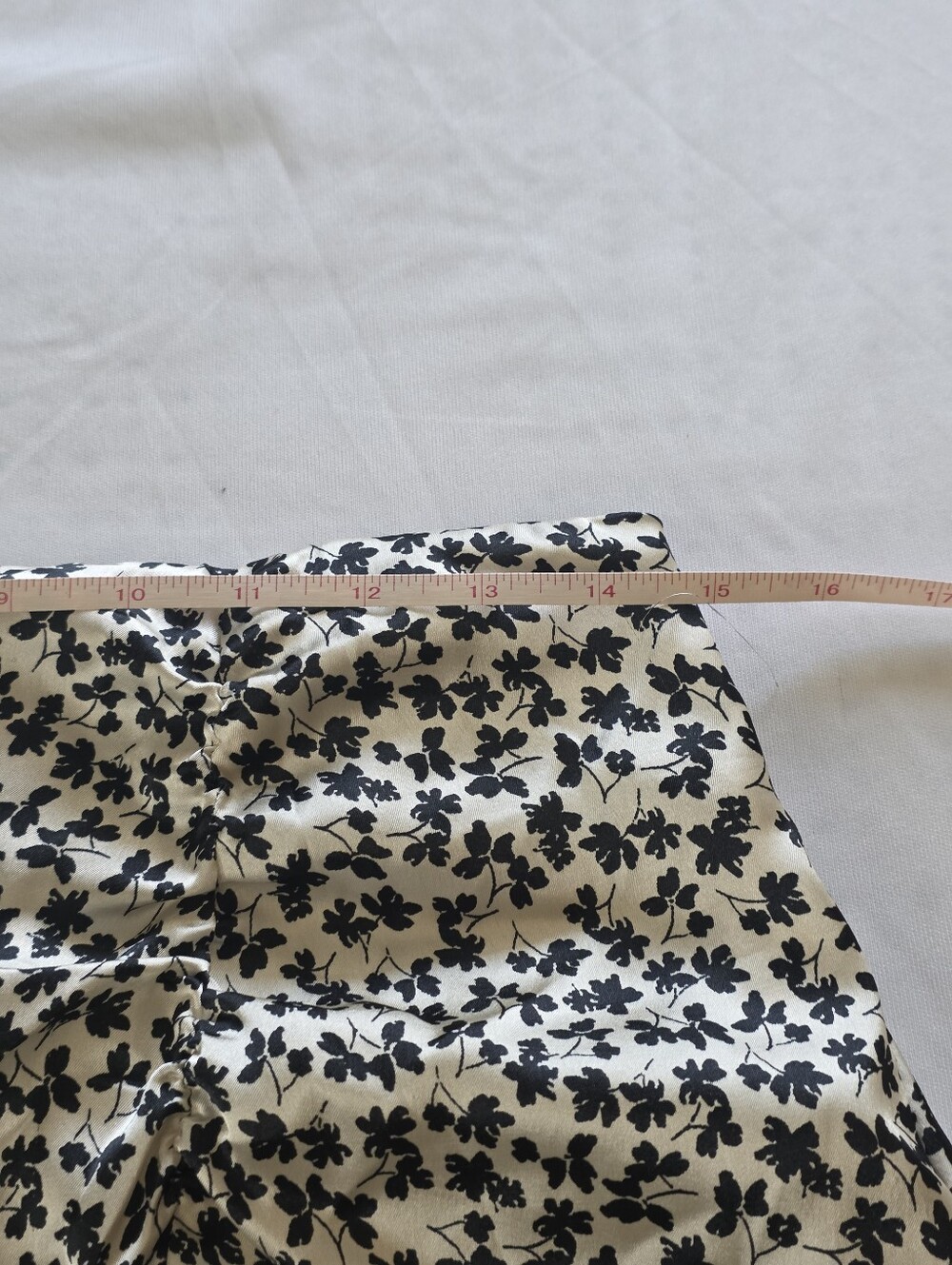 Japna Black Floral A-Line Skirt on White Base - Picture 4 of 4